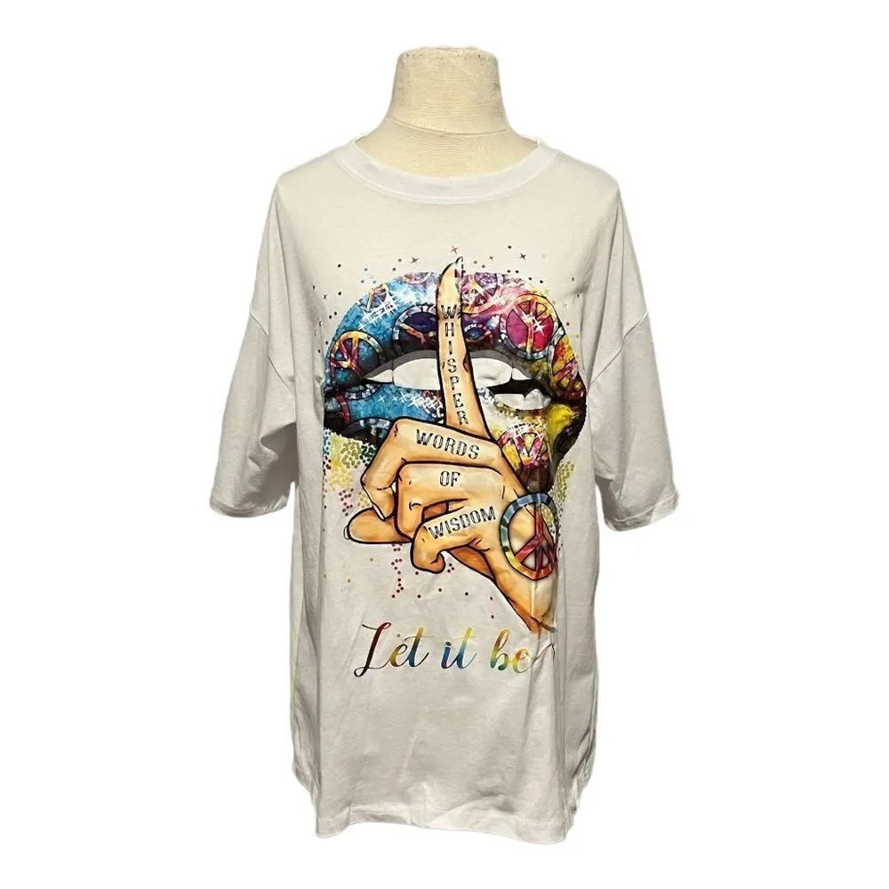 🔥4/$25 Shein Oversized Short Sleeve Graphic Tee